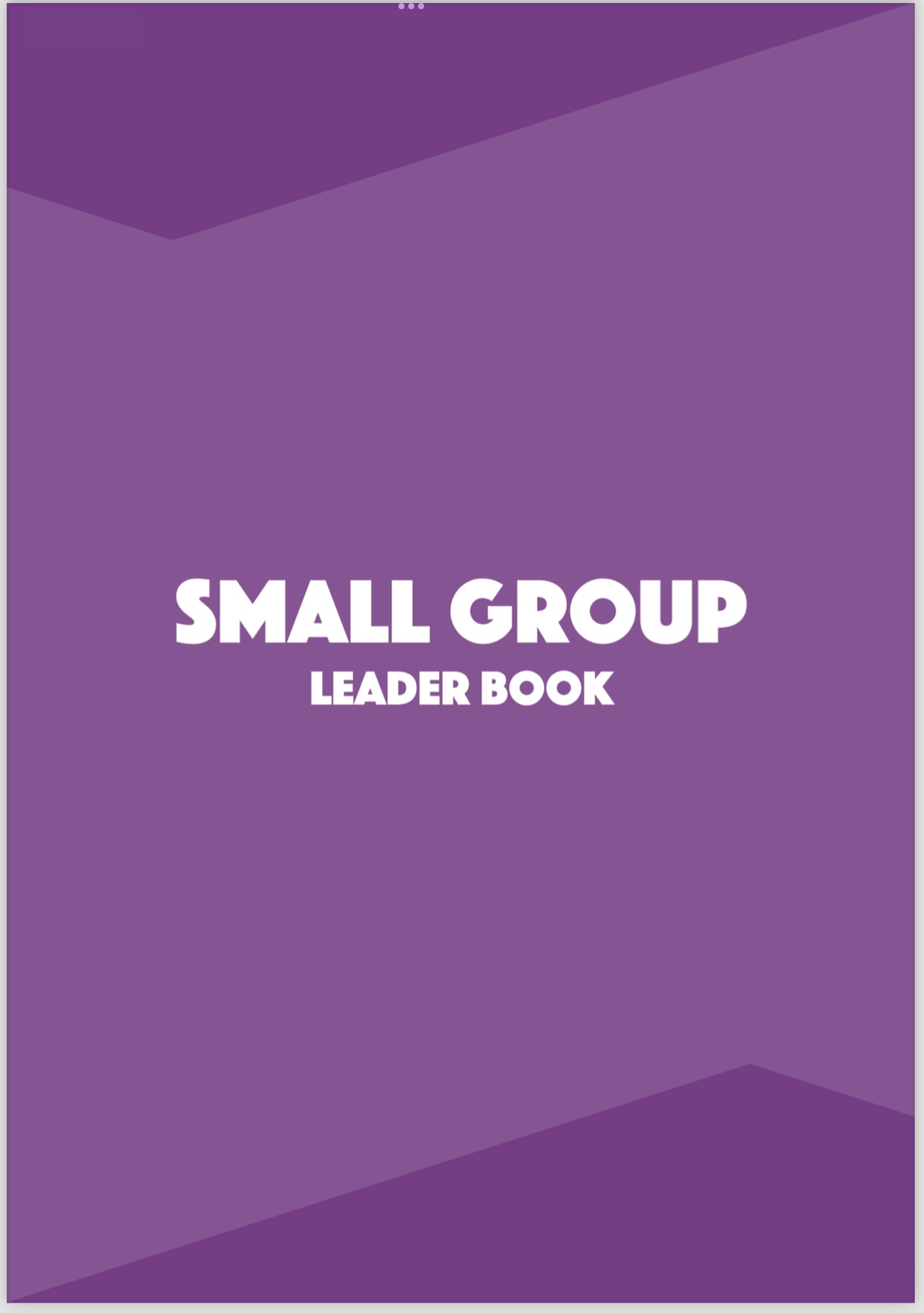 Small Group Book